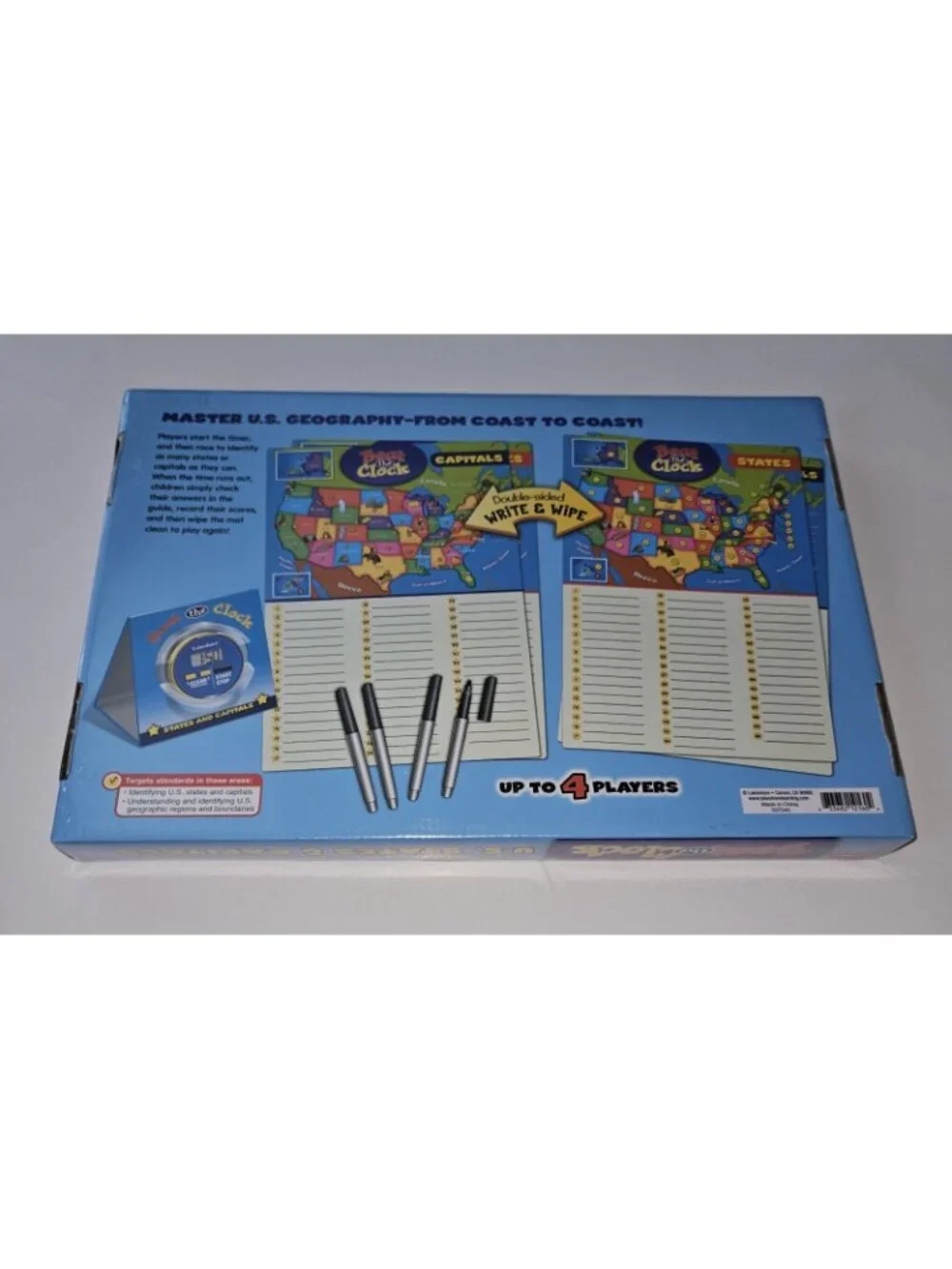 NEW Lakeshore Beat Clock US States & Capitals Mats Markers Timer FACTORY SEALED